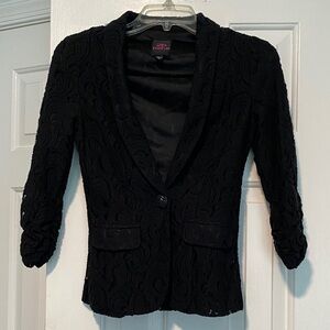 2B Bebe Black Textured Women's Blazer